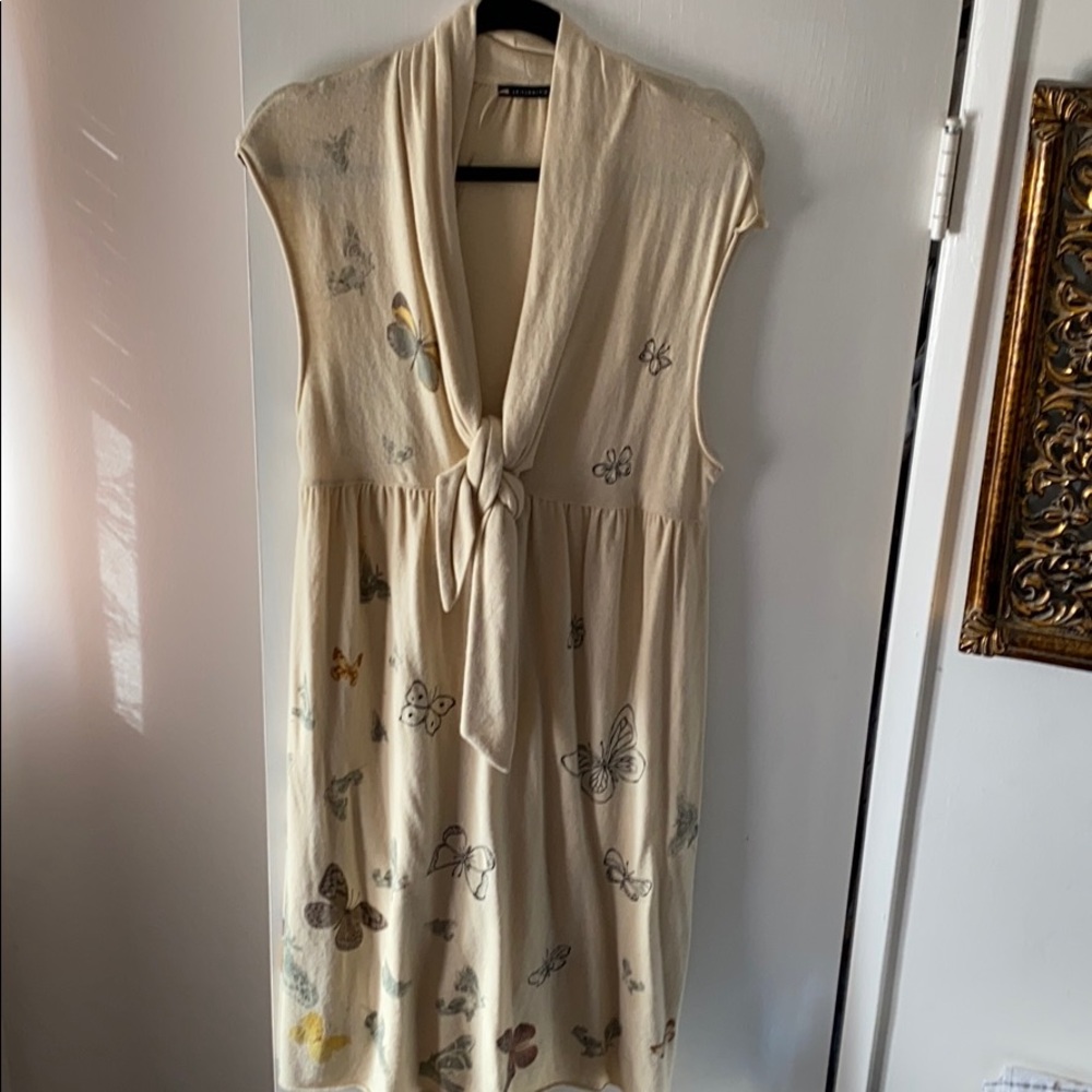 Anthropologie butterfly wool dress